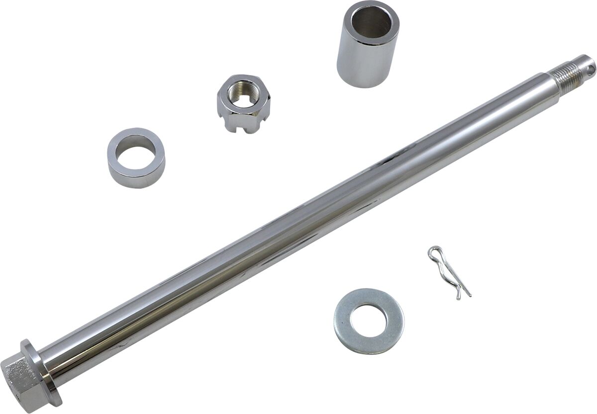 Drag Specialties Axle Rear 00 01 Flt Chr Wheel Axles Drag Specialties