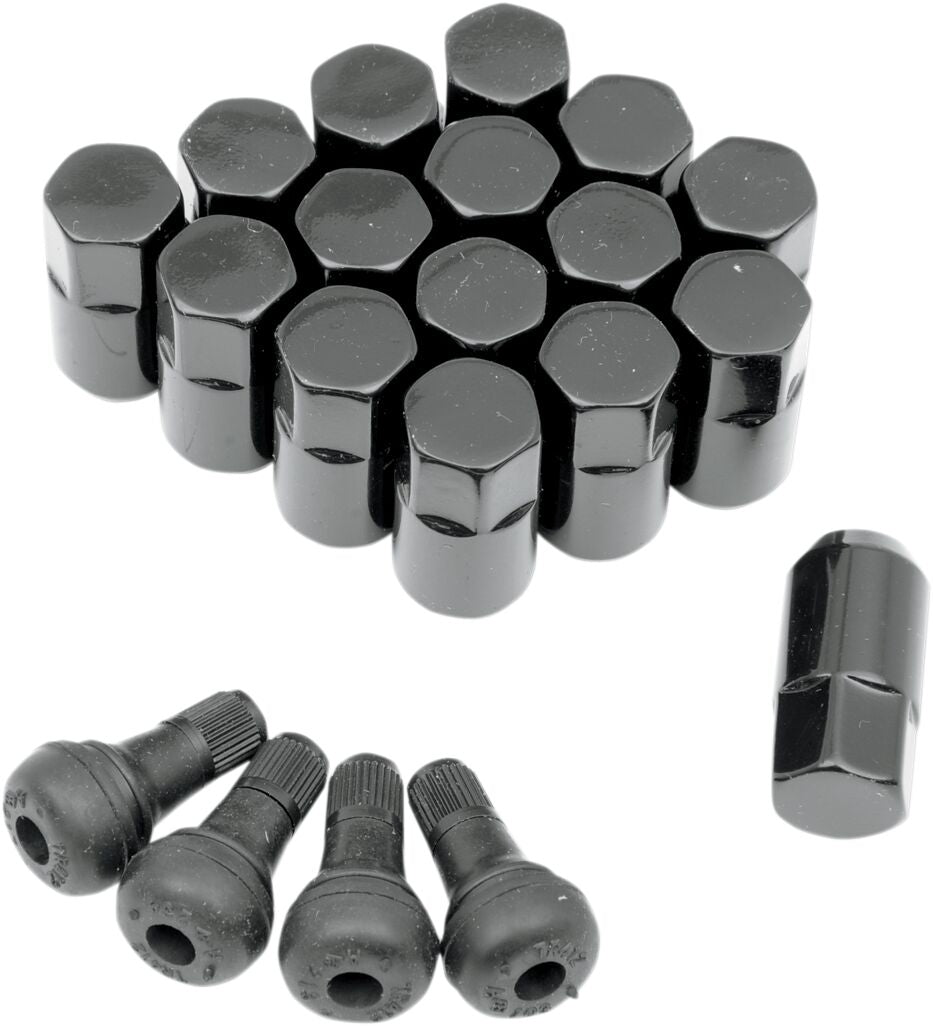 Moose Offroad Four Wheel Lug Nut 3/8 Black 16 Pk Wheel Lug Nuts & Parts Moose Offroad Four Wheel