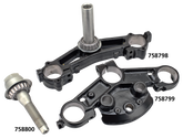 49mm Lower Fork Stem Blk Flh/T14 Up Triple Tree V Twin Mfg Default Title