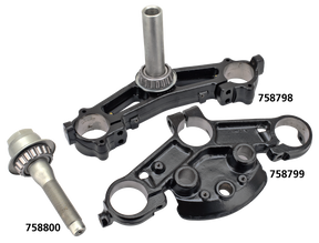 49mm Lower Fork Stem Blk Flh/T14 Up Triple Tree V Twin Mfg Default Title