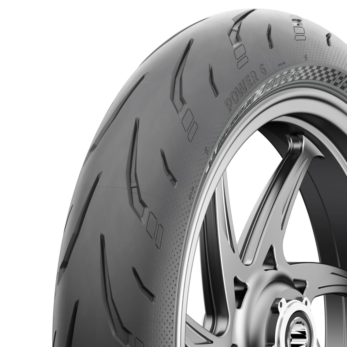 Michelin Pow6 F 120/70 Zr17 (58 W) Tl Front Tire Michelin