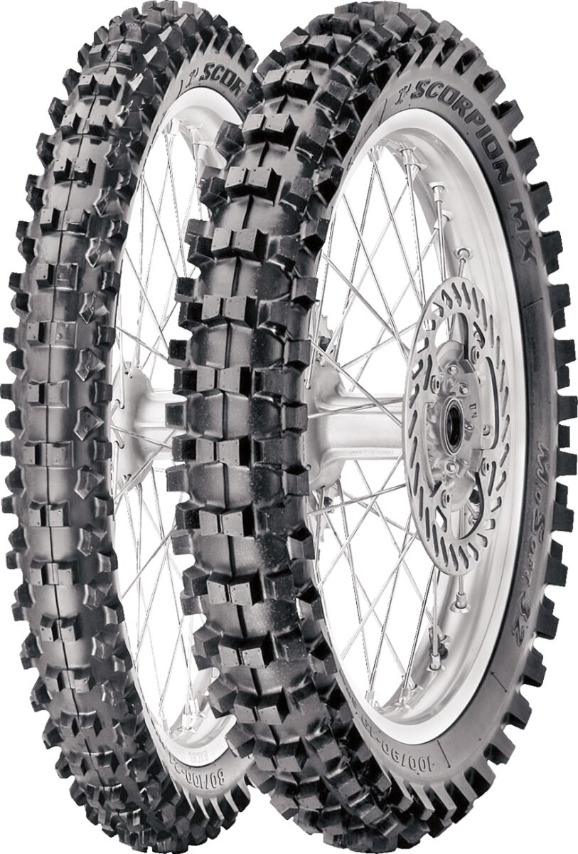 Pirelli Tire Scorpion Mx 32 Mid Soft Rear 100/90 19 57 M Tt Nhs Rear Tire Pirelli