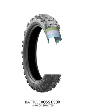 Bridgestone E50 R 140/80 18 70 P Tt Rear Tire Bridgestone