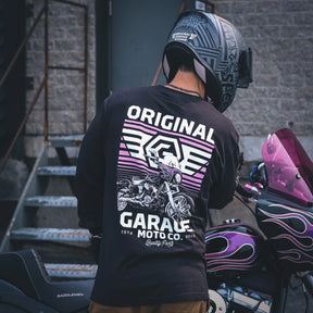 Og 10th Anniversary Softail Long Sleeve Black Original Garage Moto