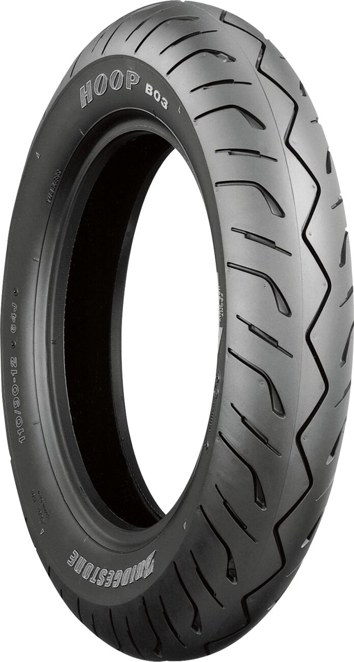 Bridgestone Tire Hoop B03 Front/Rear (G) 120/80 14 58 S Tl TIRE-SCOOTER Bridgestone