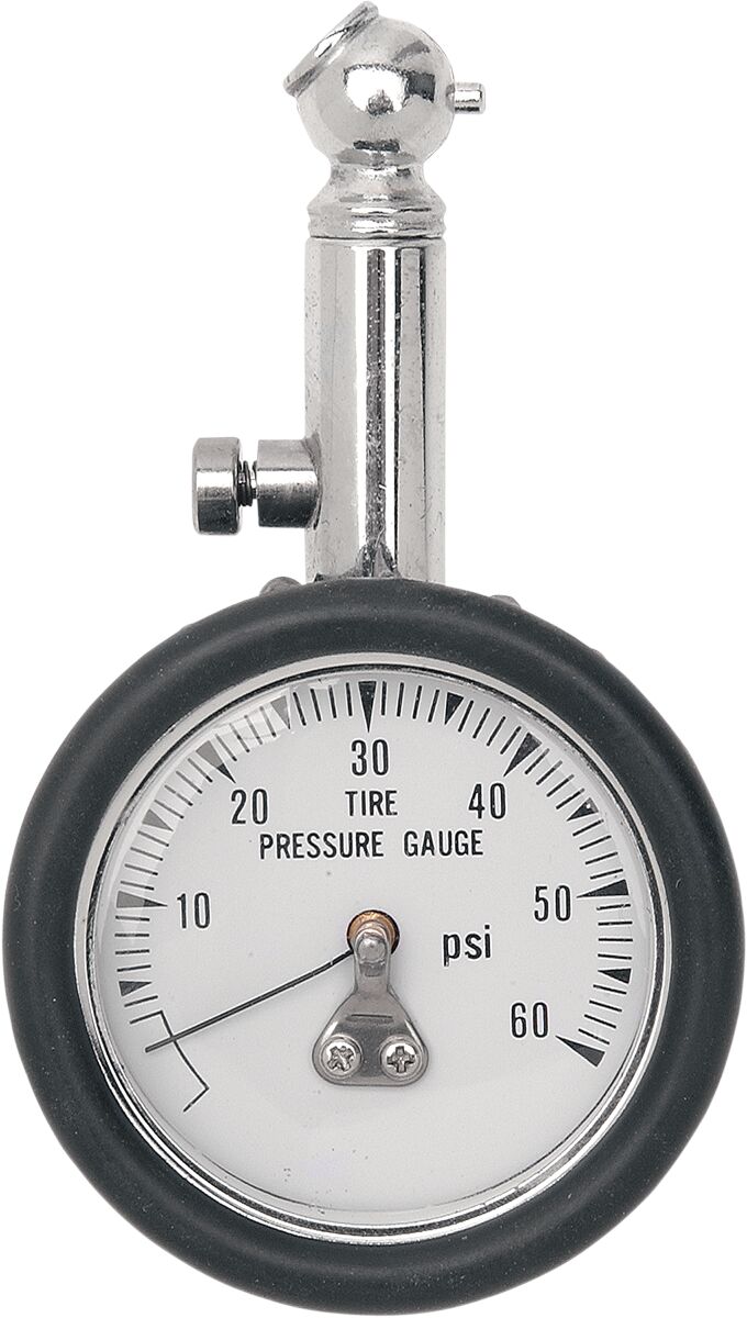 Drag Specialties Tire Pressure Gauge 60 Psi 45° Tire Inflation Drag Specialties
