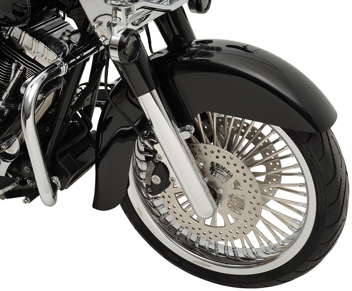 Arlen Ness Smooth "Hot Leg" Fork Legs, Chrome - 14+ Touring / Dual Disc Fender Rear Arlen Ness