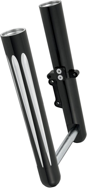 Arlen Ness Deep Cut® "Hot Leg" Fork Legs, Black - 14+ Touring / Dual Disc Fender Rear Arlen Ness