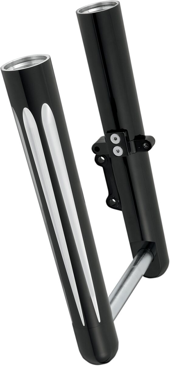 Arlen Ness Deep Cut® "Hot Leg" Fork Legs, Black - 14+ Touring / Dual Disc Fender Rear Arlen Ness