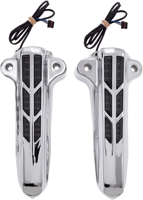 Ciro Fork Lower Leg Covers Lighted Chrome Fork Panels Covers Skins Ciro