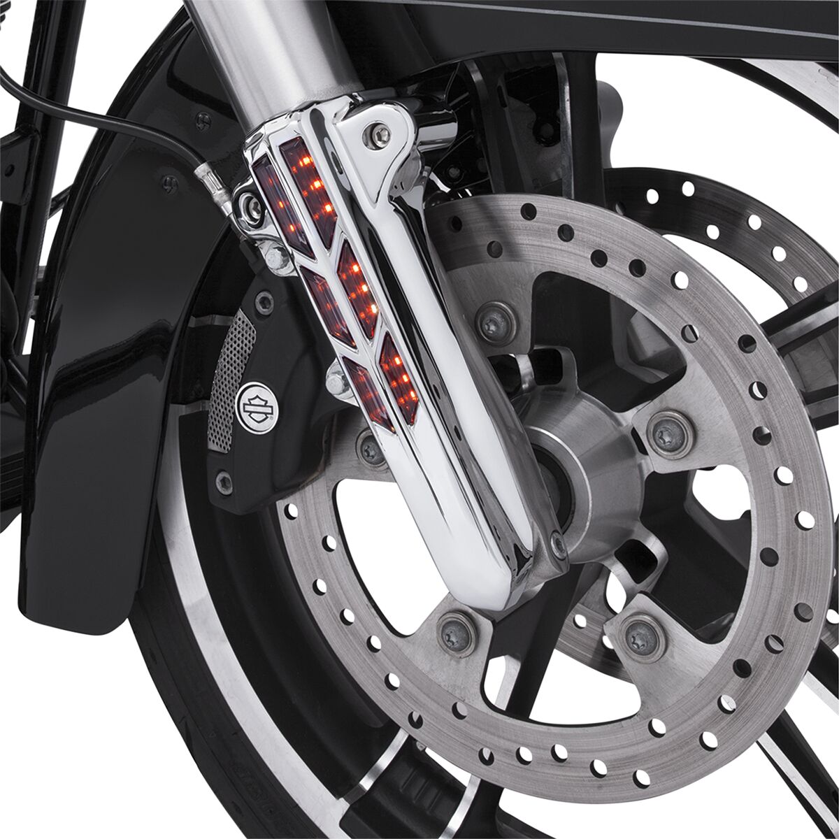Ciro Fork Lower Leg Covers Lighted Chrome Fork Panels Covers Skins Ciro