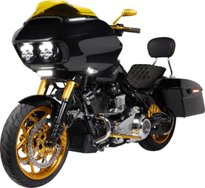 Arlen Ness Method® Bagger Fork Guards, Gold - 14+ Touring Fork Lower Legs Arlen Ness