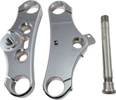 Accutronix Accutronix Triple Tree Elite Smooth Conversion Kit 3° Rake 49 Mm Chrome Fork Triple Trees & Kits Accutronix