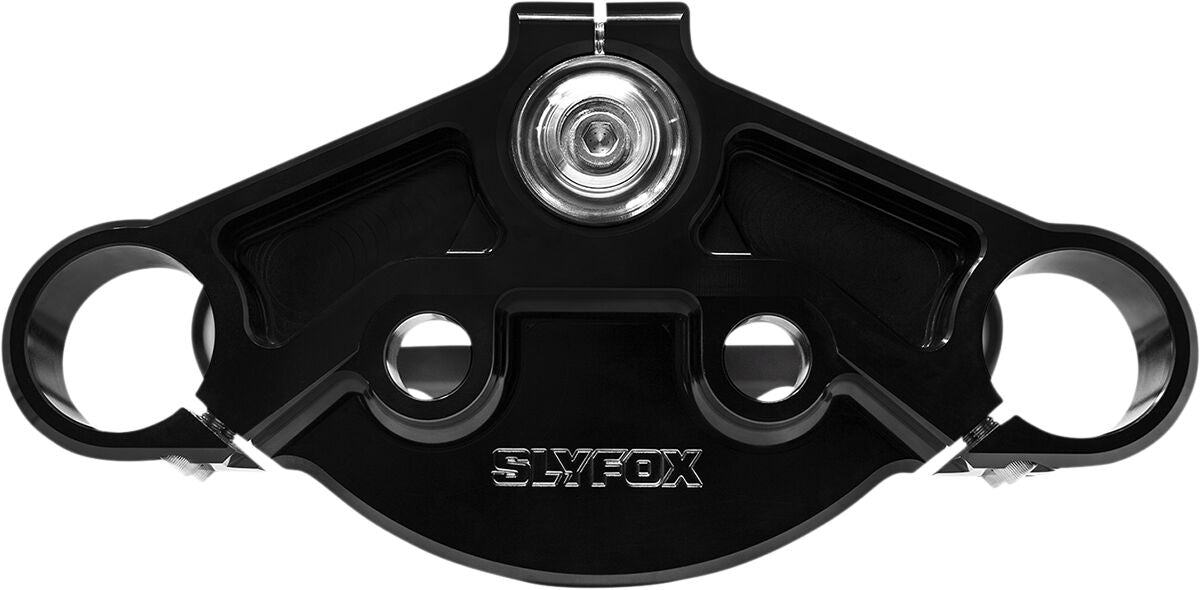 SLYFOX Triple Tree, Black Anodized - 99-13 Touring Triple Tree Slyfox Performance
