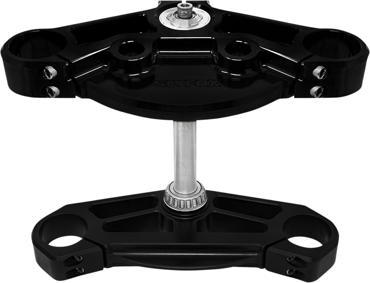 Slyfox SLYFOX Triple Tree, Black Anodized - 99-13 Touring Fork Triple Trees & Kits Slyfox