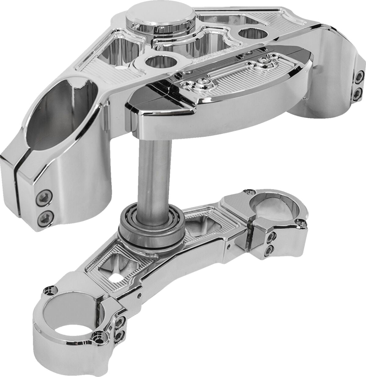 Arlen Ness Method® Drop Triple Trees, Chrome - 15+ Touring Fork Triple Trees & Kits Arlen Ness