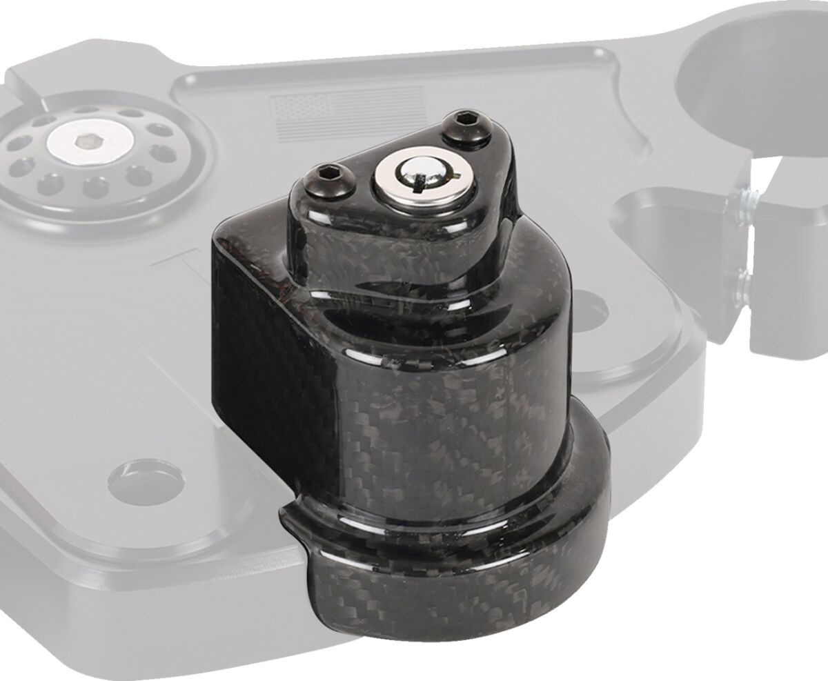 Carbon Fiber OEM Lock Cover, Gloss Twill Weave Carbon - 24+ Touring Lock Cover Thrashin Supply Co.