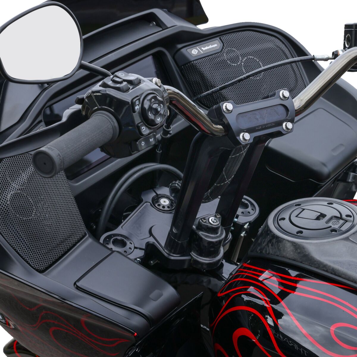 Thrashin Supply Co. Carbon Fiber OEM Lock Cover, Matte Forged Carbon - 24+ Touring Fork Triple Trees & Kits Thrashin Supply Co.