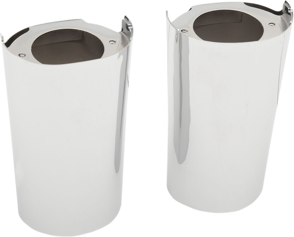 Drag Specialties Upper Fork Tin/Slider Covers Chrome Fork Tins Slider Drag Specialties