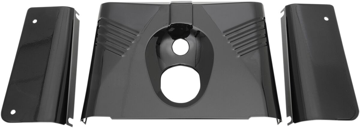 Drag Specialties Fork Tins Flst Rib Blk 3 Pc Fork Tins Slider Drag Specialties