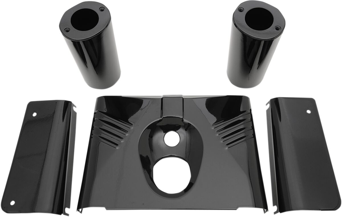 Drag Specialties Fork Tins Flst Rib Blk 5 Pc Fork Tins Slider Drag Specialties