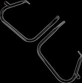 Drag Specialties Saddlebag Guards Black Frame Protections Drag Specialties
