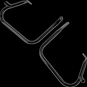 Drag Specialties Saddlebag Guards Black Frame Protections Drag Specialties