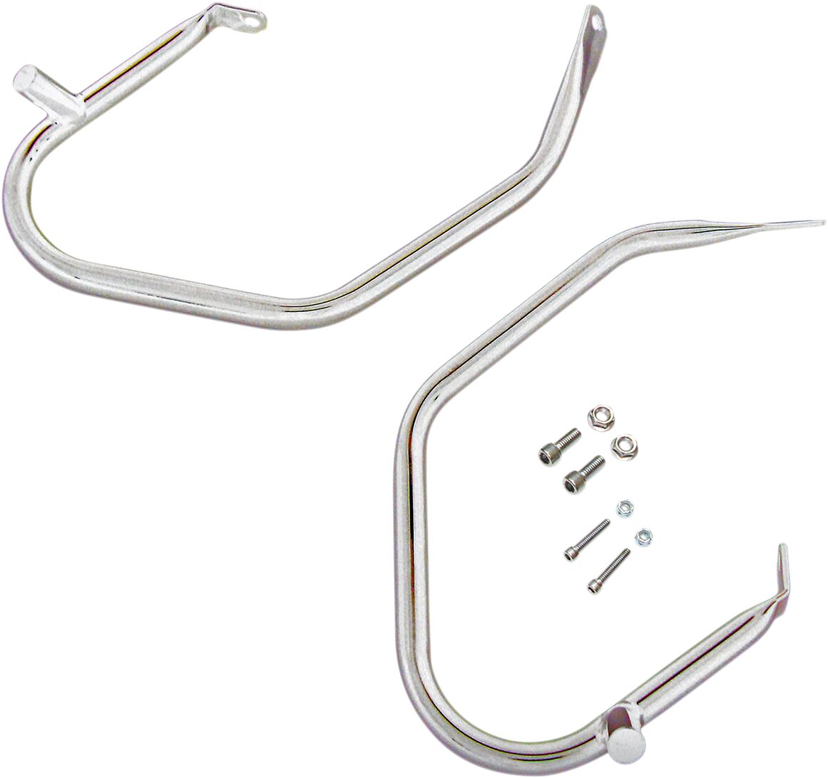Drag Specialties Saddlebag Guards Low Profile Chrome Frame Protections Drag Specialties