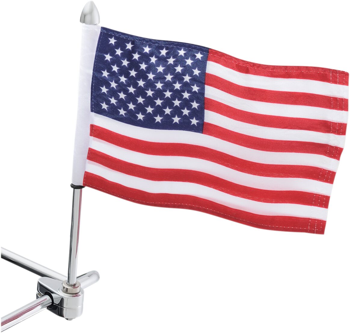 Show Chrome Flag Pole W/Flag Acorn Body Panels Parts Show Chrome