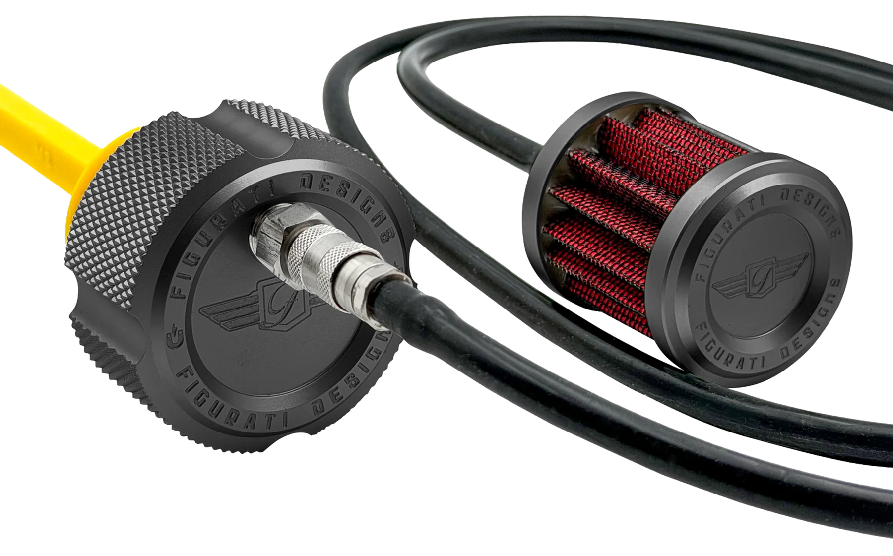 Perf. Dipstick Knurled Black Flh/T17 Up Oil Dipstick Figurati Designs Default Title