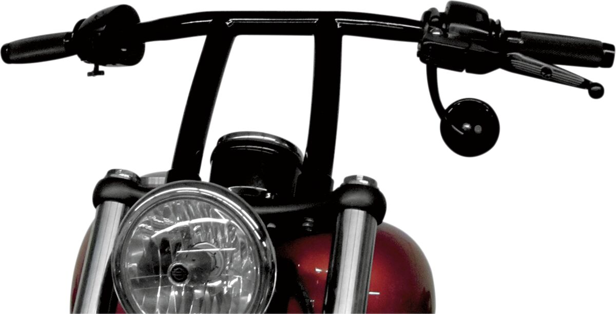 Todd's Cycle Handlebar 1 1/4" Club 9" Rise Gloss Black Hd Blackline Handlebars Todd's Cycle