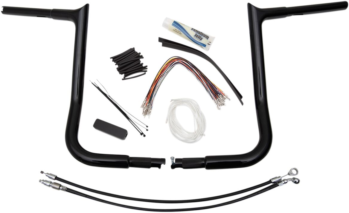 Fat Baggers Inc. Handlebar 14" Bl Pt Flh Handlebars Fat Baggers Inc.