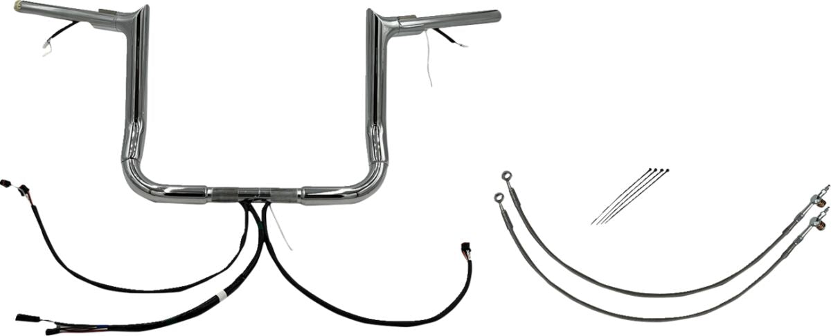 Fat Baggers Inc. H Bar Pt Ch1.5"12"14 15 Fl Handlebars Fat Baggers Inc.