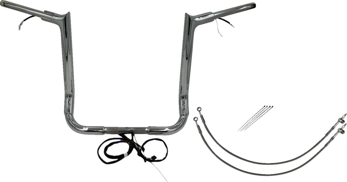 Fat Baggers Inc. H Bar Pt Ch1.5"16"16 20 Fl Handlebars Fat Baggers Inc.