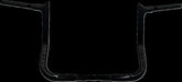 Fat Baggers Inc. H Bar Pntd Top Blk 1.25" 12" Flhx,Se Handlebars Fat Baggers Inc.