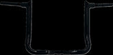 Fat Baggers Inc. H Bar Pntd Top Blk 1.50" 14" Flhx,Se Handlebars Fat Baggers Inc.