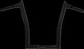 Fat Baggers Inc. H Bar Pntd Top Blk 1.50" 16" Fltrx,Se Handlebars Fat Baggers Inc.