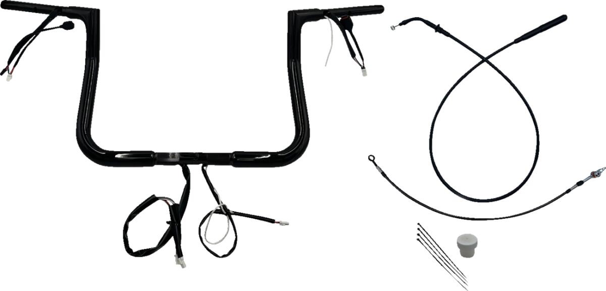 Fat Baggers Inc. Handlebar Kit 11" Flhx/Se 23 24 1.25 Flat Top Black Handlebars Fat Baggers Inc.