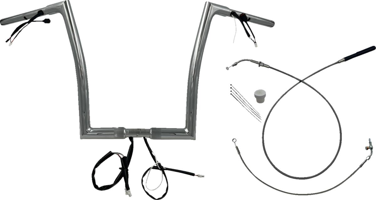 Fat Baggers Inc. Handlebar Kit 14" Fltrx/Se 23 24 1.25 Flat Top Chrome Handlebars Fat Baggers Inc.