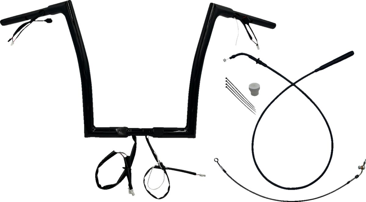 Fat Baggers Inc. Handlebar Kit 14" Fltrx/Se 23 24 1.25 Flat Top Black Handlebars Fat Baggers Inc.