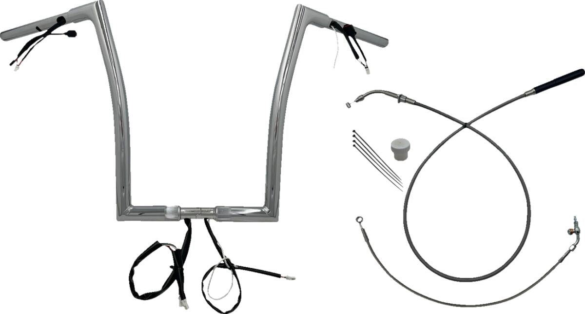 Fat Baggers Inc. Handlebar Kit 16" Fltrx/Se 23 24 1.25 Flat Top Chrome Handlebars Fat Baggers Inc.