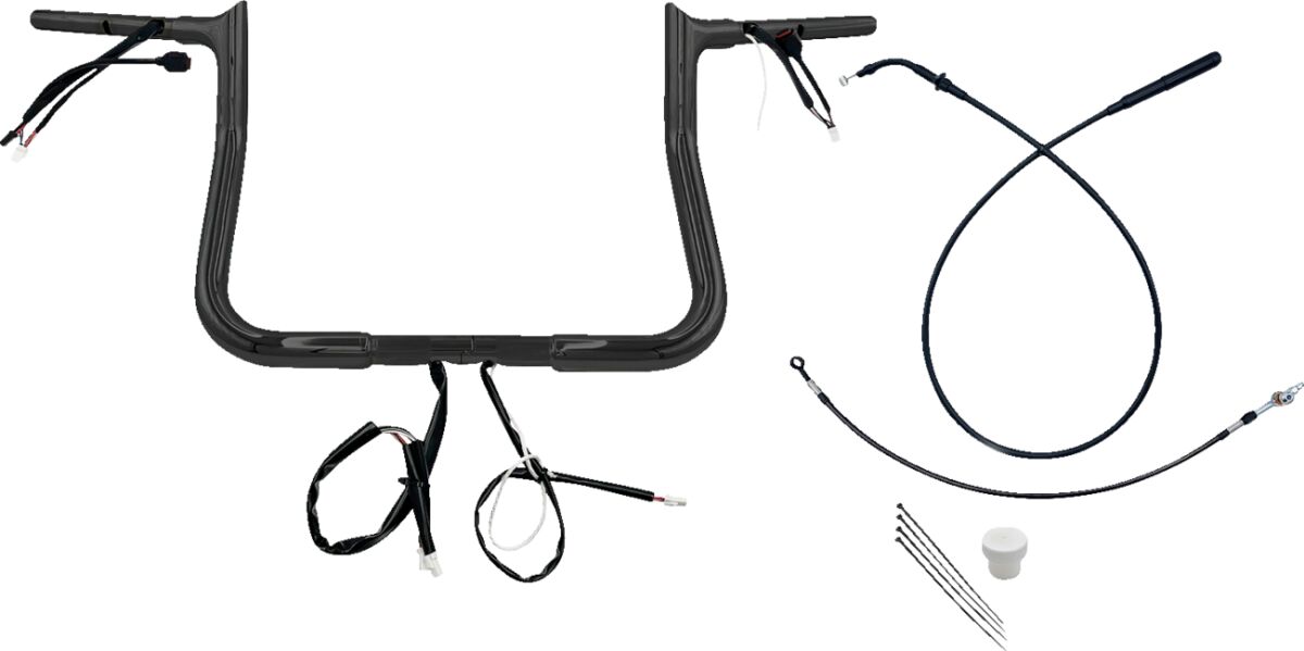 Fat Baggers Inc. Handlebar Kit 11" Flhx/Se 23 24 1.25 Pointed Top Black Handlebars Fat Baggers Inc.