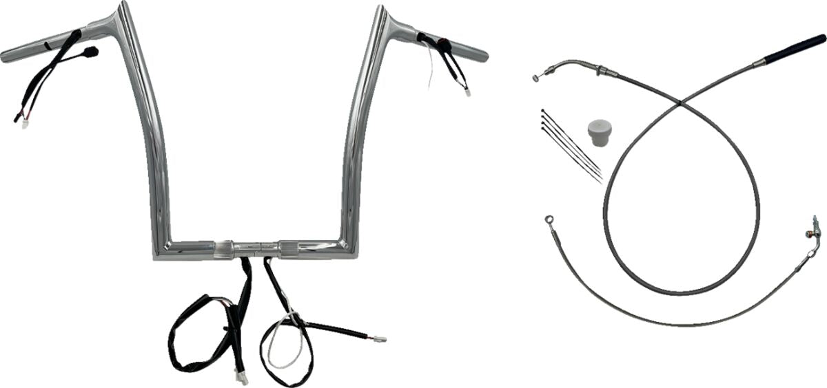 Fat Baggers Inc. Handlebar Kit 14" Fltrx/Se 23 24 1.25 Pointed Top Chrome Handlebars Fat Baggers Inc.