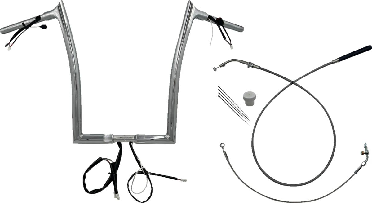 Fat Baggers Inc. Handlebar Kit 16" Fltrx/Se 23 24 1.25 Pointed Top Chrome Handlebars Fat Baggers Inc.