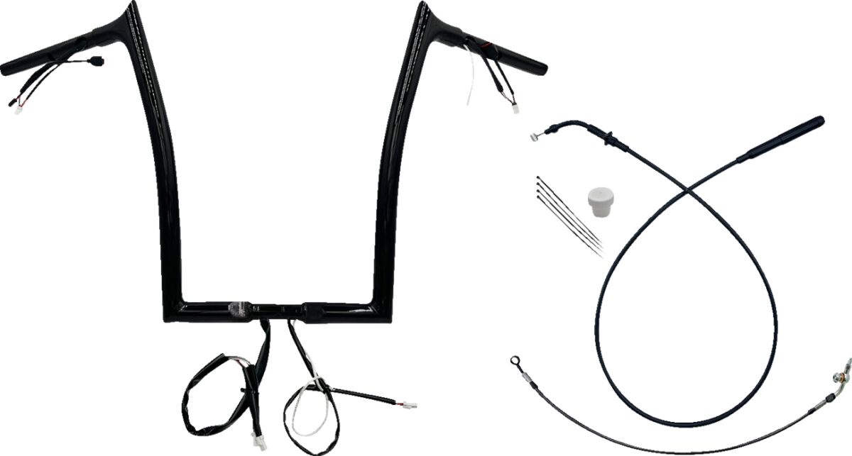Fat Baggers Inc. Handlebar Kit 16" Fltrx/Se 23 24 1.25 Pointed Top Black Handlebars Fat Baggers Inc.