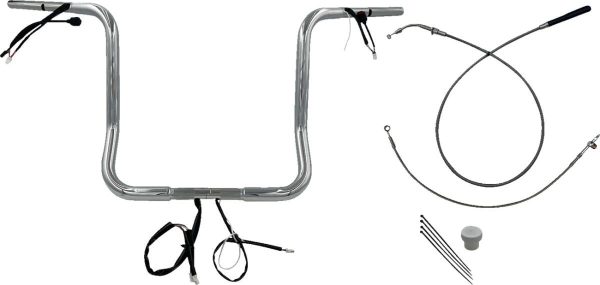 Fat Baggers Inc. Handlebar Kit 16" Flhx/Se 23 24 1.25 Round Top Chrome Handlebars Fat Baggers Inc.