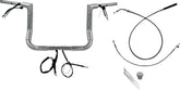 Fat Baggers Inc. Handlebar Kit 12" Flhx/Se 23 24 1.5 Flat Top Chrome Handlebars Fat Baggers Inc.