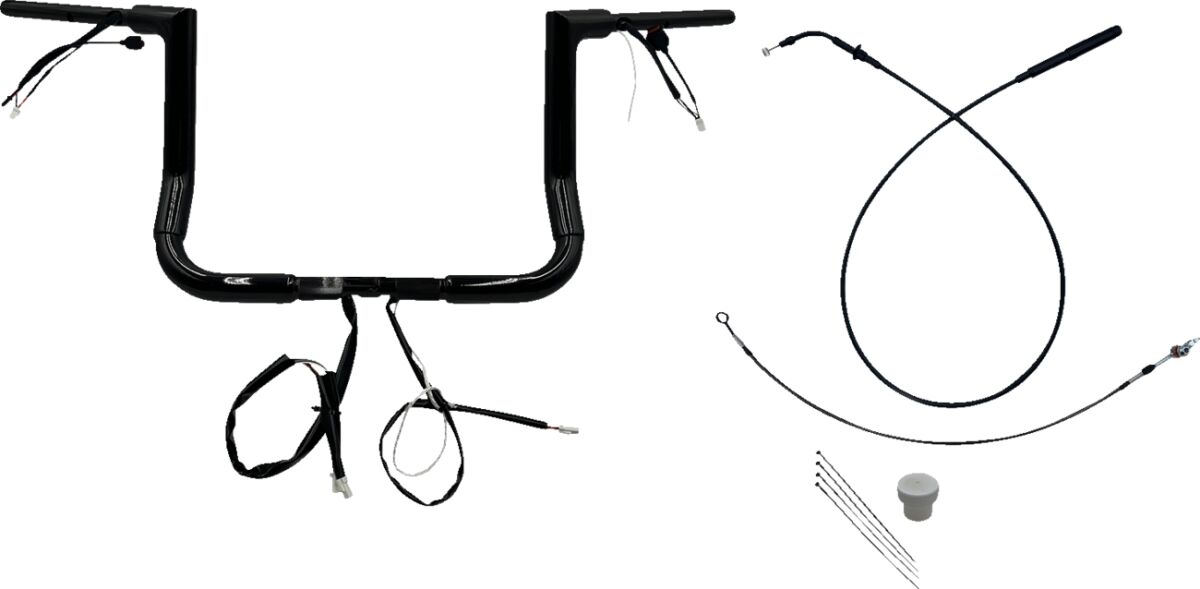 Fat Baggers Inc. Handlebar Kit 12" Flhx/Se 23 24 1.5 Flat Top Black Handlebars Fat Baggers Inc.