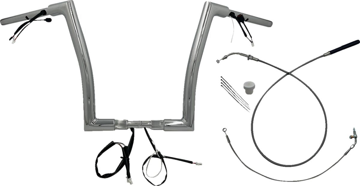 Fat Baggers Inc. Handlebar Kit 14" Fltrx/Se 23 24 1.5 Flat Top Chrome Handlebars Fat Baggers Inc.
