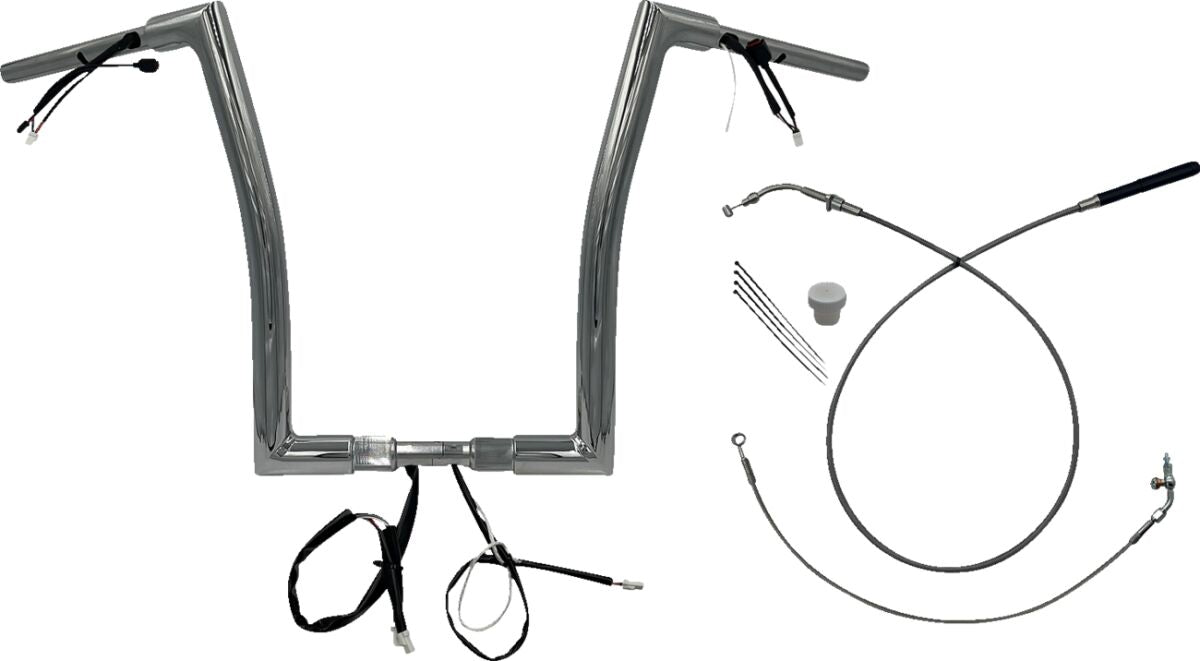 Fat Baggers Inc. Handlebar Kit 16" Fltrx/Se 23 24 1.5 Flat Top Chrome Handlebars Fat Baggers Inc.
